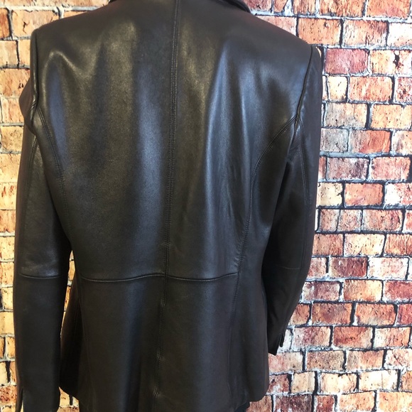 VINTAGE Lord& Taylor Buttery Leather Jacket Zip Front with 2 Slit Pockets size 6 - Picture 8 of 15